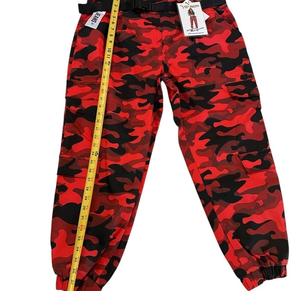 Y2K V.I.P. Juniors Size 19/20 Camo Military Cargo Pocket Jogger Pants NWT - Picture 4 of 17